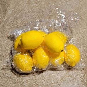 Large Artificial Lemons 3.5 inches set of 9